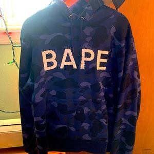 BAPE Blue Camo Swarovski Hoodie
